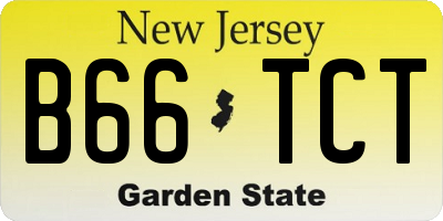 NJ license plate B66TCT