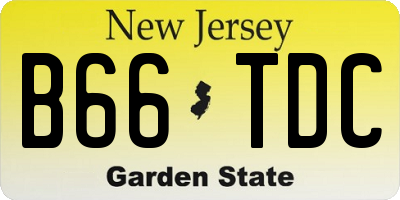 NJ license plate B66TDC