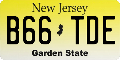NJ license plate B66TDE