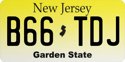 NJ license plate B66TDJ