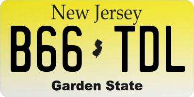 NJ license plate B66TDL