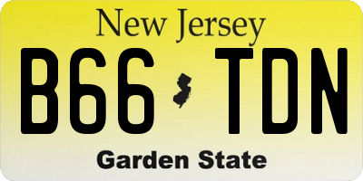 NJ license plate B66TDN