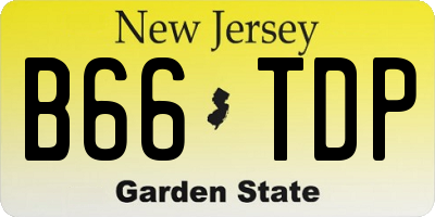 NJ license plate B66TDP