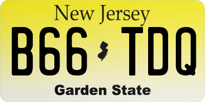 NJ license plate B66TDQ