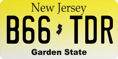 NJ license plate B66TDR