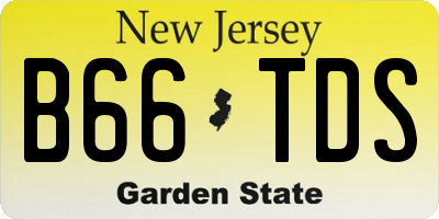 NJ license plate B66TDS