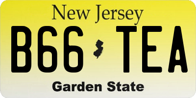 NJ license plate B66TEA
