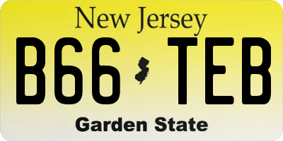 NJ license plate B66TEB