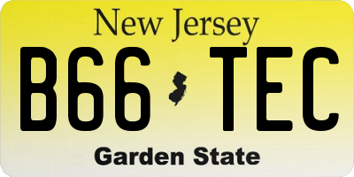 NJ license plate B66TEC