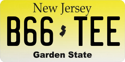 NJ license plate B66TEE