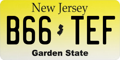 NJ license plate B66TEF