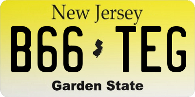 NJ license plate B66TEG