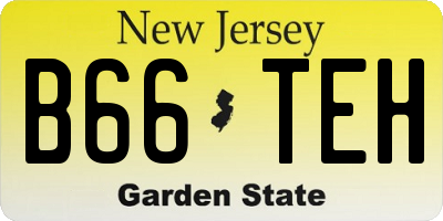 NJ license plate B66TEH