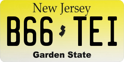 NJ license plate B66TEI
