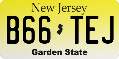NJ license plate B66TEJ