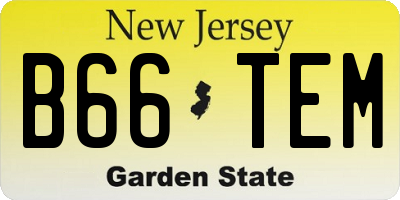 NJ license plate B66TEM