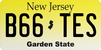NJ license plate B66TES