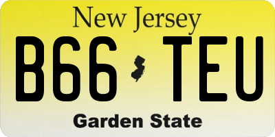 NJ license plate B66TEU