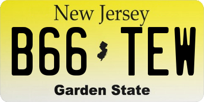 NJ license plate B66TEW