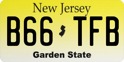 NJ license plate B66TFB