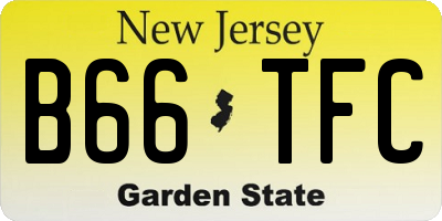 NJ license plate B66TFC