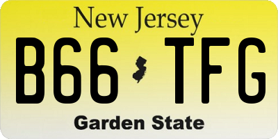 NJ license plate B66TFG