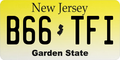 NJ license plate B66TFI