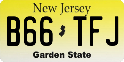NJ license plate B66TFJ