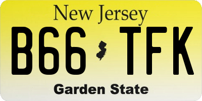 NJ license plate B66TFK