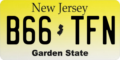 NJ license plate B66TFN