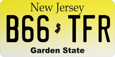 NJ license plate B66TFR