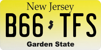 NJ license plate B66TFS