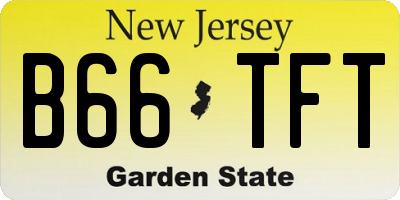 NJ license plate B66TFT