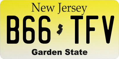 NJ license plate B66TFV
