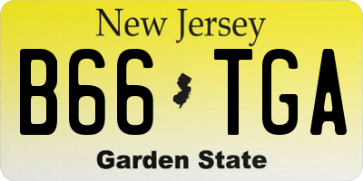 NJ license plate B66TGA