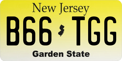 NJ license plate B66TGG