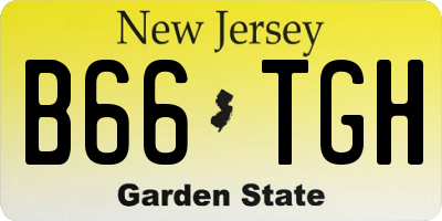 NJ license plate B66TGH