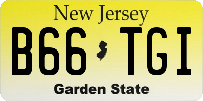 NJ license plate B66TGI