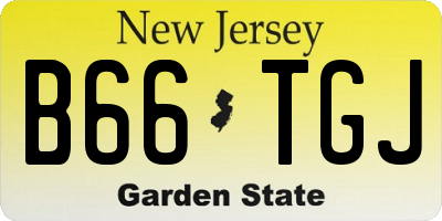 NJ license plate B66TGJ