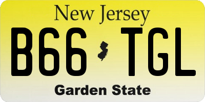 NJ license plate B66TGL
