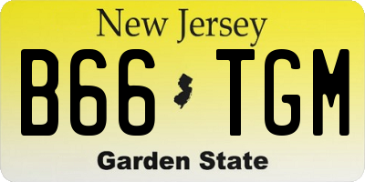 NJ license plate B66TGM