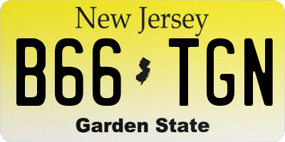 NJ license plate B66TGN