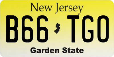 NJ license plate B66TGO