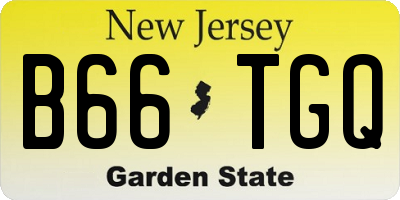 NJ license plate B66TGQ