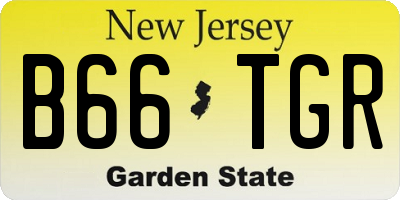 NJ license plate B66TGR