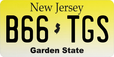 NJ license plate B66TGS