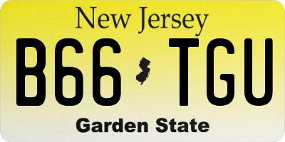 NJ license plate B66TGU