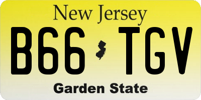 NJ license plate B66TGV