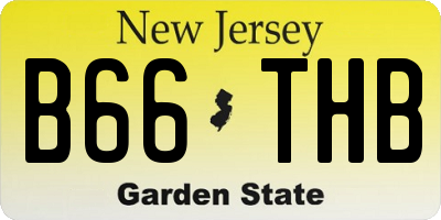 NJ license plate B66THB