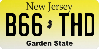 NJ license plate B66THD